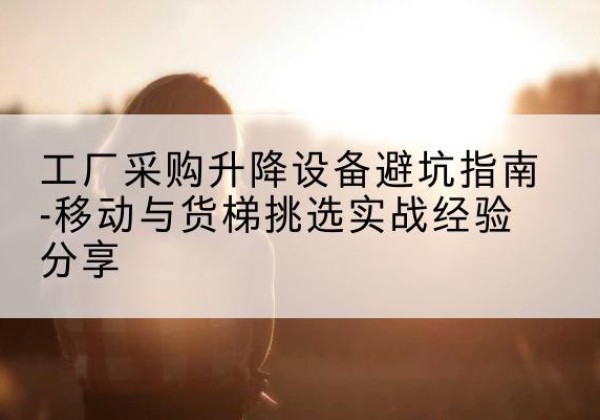 渭源移动式升降机怎么选-工厂采购升降设备避坑指南-移动与货梯挑选实战经验分享